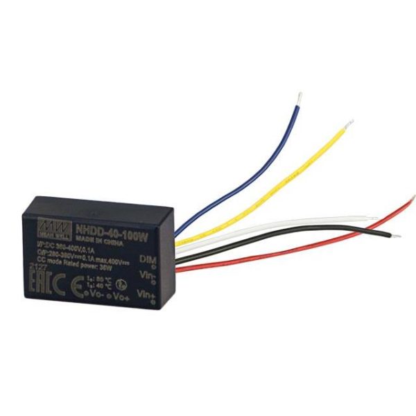 NHDD-40-100 - Driver LED - 360-400VCC Saída 355V 0.1A - MEAN WELL