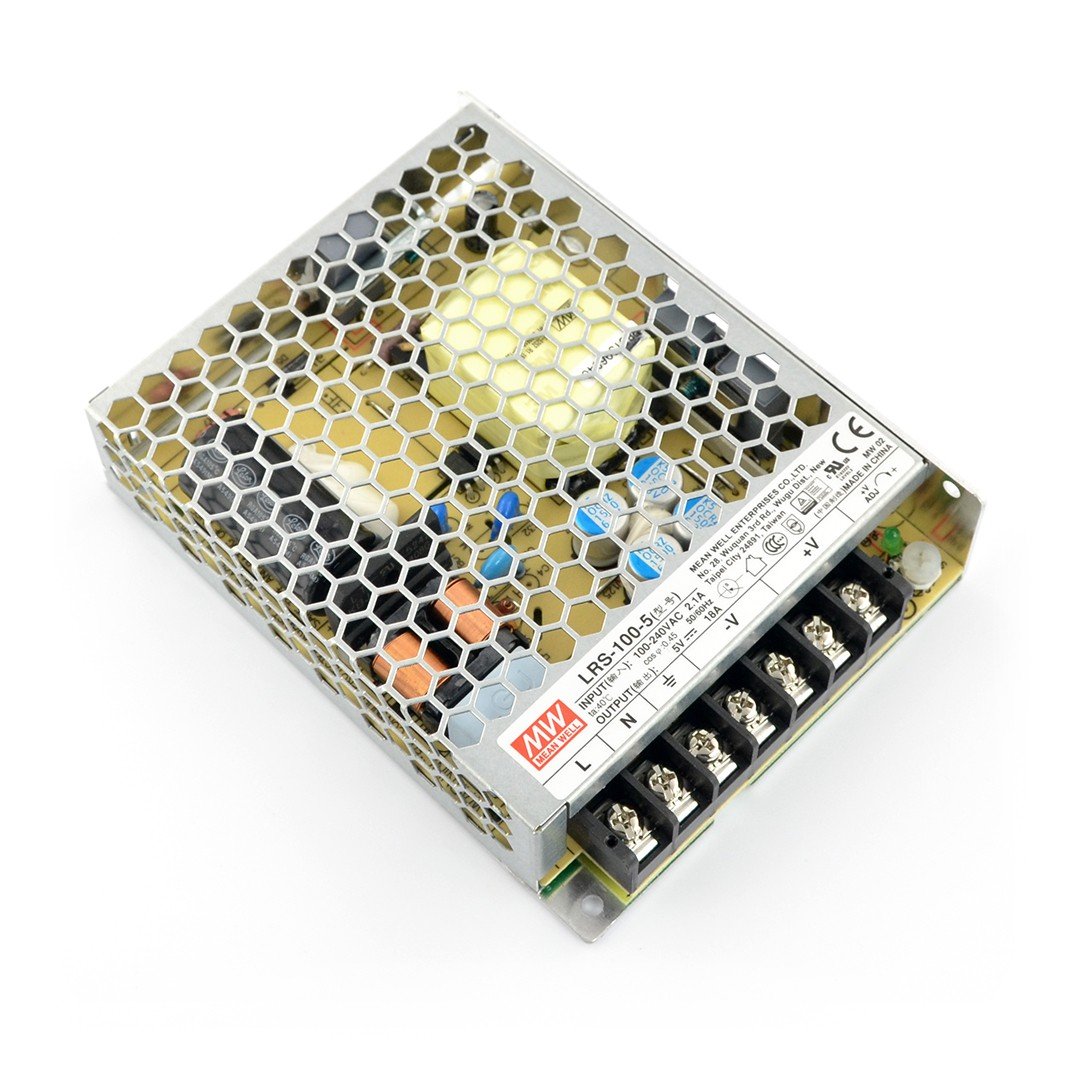 LRS-100-5 - Fonte Chaveada 90W 85-264VCA/120-373VCC Saída 5VCC/18A - MEAN WELL 1 7b6d738704ff9dd1e4e9994c048773e9
