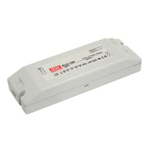 PLC-100-12 - Driver LED 60W 90-264-VCA/127-370 VCC  Saída 12V 5A - MEAN WELL