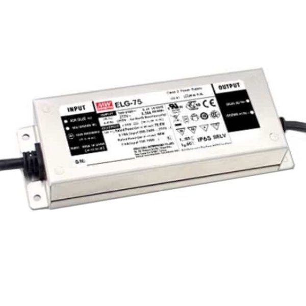 ELG-75-48B-3Y - Driver LED 77W 100-305VCA/142-431VCC Saída 48V 1,6A - MEAN WELL