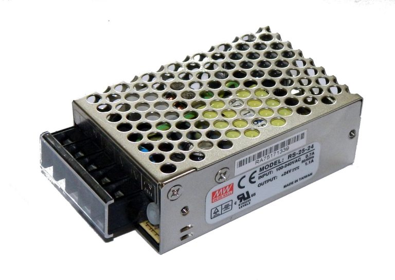 RS-25-24 – Fonte Chaveada 25W 88-264VCA/125-373VCC Saída 24VCC-1.1A – MEAN WELL