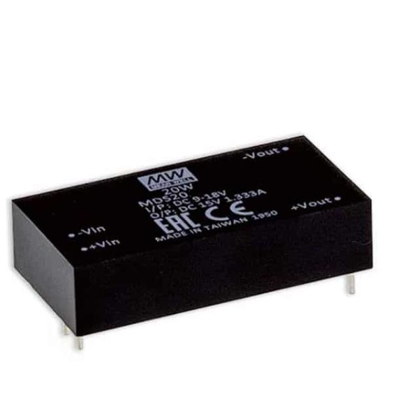 MDS20C-12 - Conversor CC/CC Módulo 20W 36V-75V Saída 12V-1.67A - MEAN WELL
