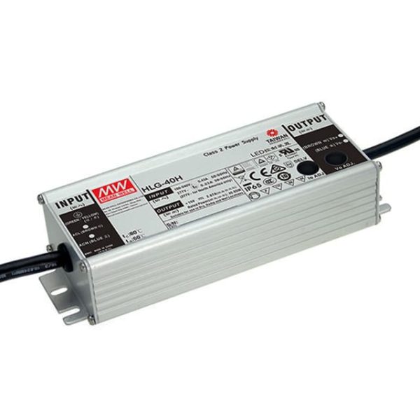HLG-40H-30 - Driver LED 40W 100-305VCA/142-431VCC Saída 18-30V 1,34A - MEAN WELL