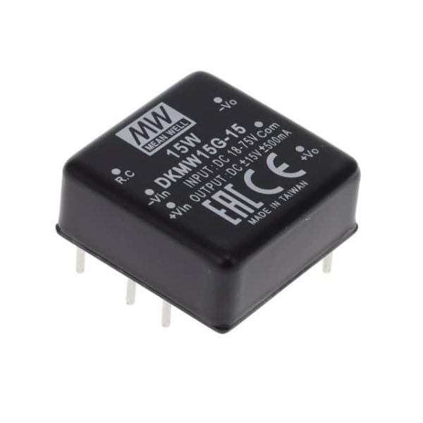DKMW15G-15 - Conversor CC/CC Módulo 15W 18V-75V Saída +/-15V-0.5A - MEAN WELL