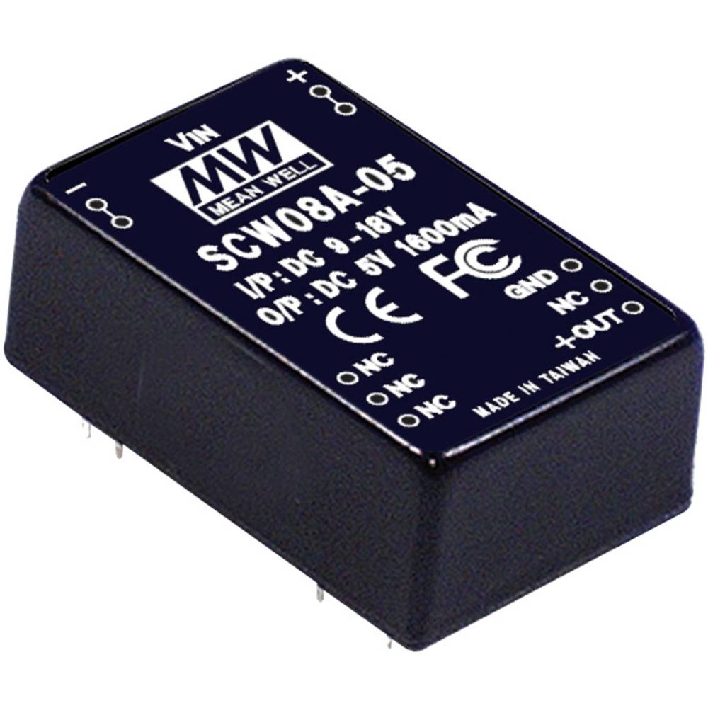 SCW08C-05 - Conversor CC/CC c/ Isolação 8W 36-72V Saída 5V-1.6A - MEAN WELL 1 97630bf5df25ade6f5aaad671951c44e