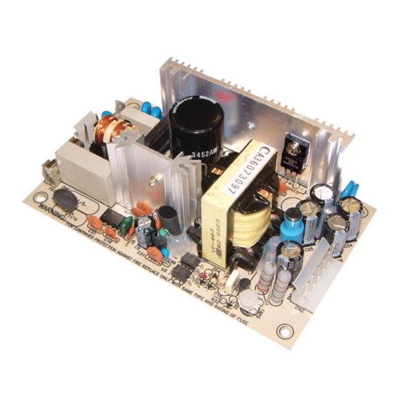 PT-65A - Fonte Chaveada Aberta 65W 90-264VCA/120-370VCC Saída 5VCC-5.5A/12VCC-2.5A - MEAN WELL