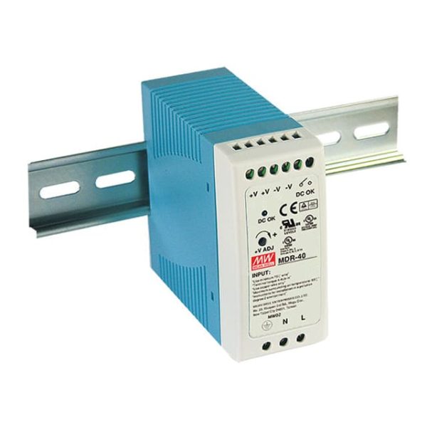MDR-40-48 - Fonte Chaveada DIN 40W 85-264VCA/120-370VCC Saída 48V-0.83A - MEAN WELL