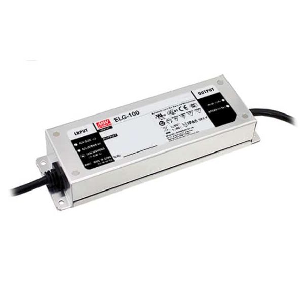 ELG-100-42 - Driver LED 96W 100-305VCA/142-431VCC Saída 21-42V 2,28A - MEAN WELL