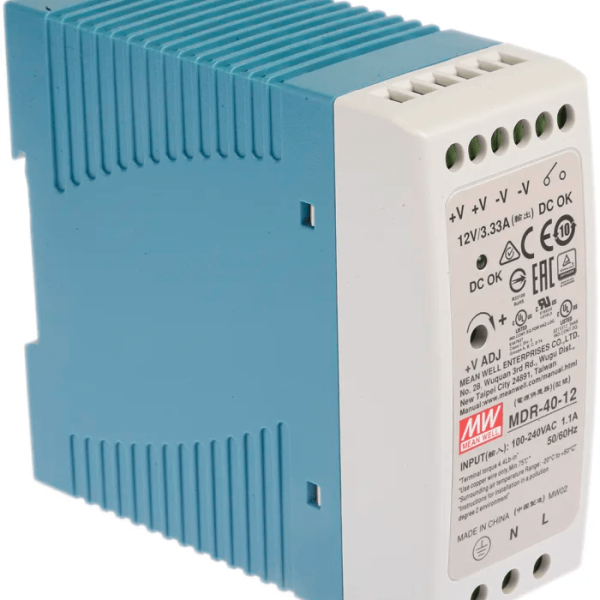 MDR-40-12 - Fonte Chaveada DIN 40W 85-264VCA/120-370VCC Saída 12VCC-3.33A - MEAN WELL