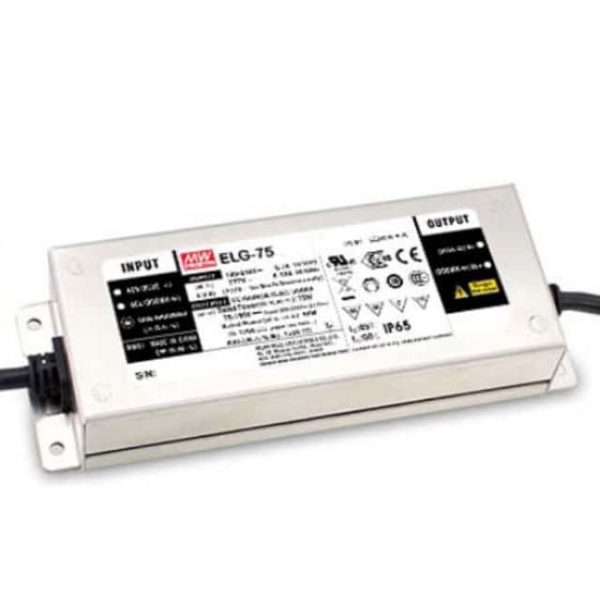 ELG-75-C700A-3Y - Driver LED 75W 100-305VCA/142-431VCC Saída 53-107V 0.7A - MEAN WELL