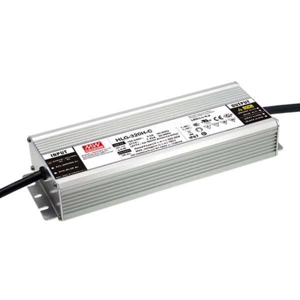 HLG-320H-C3500B - Driver LED 319W 100-305VCA/142-431VCC Saída 46-91V 3,5A - MEAN WELL