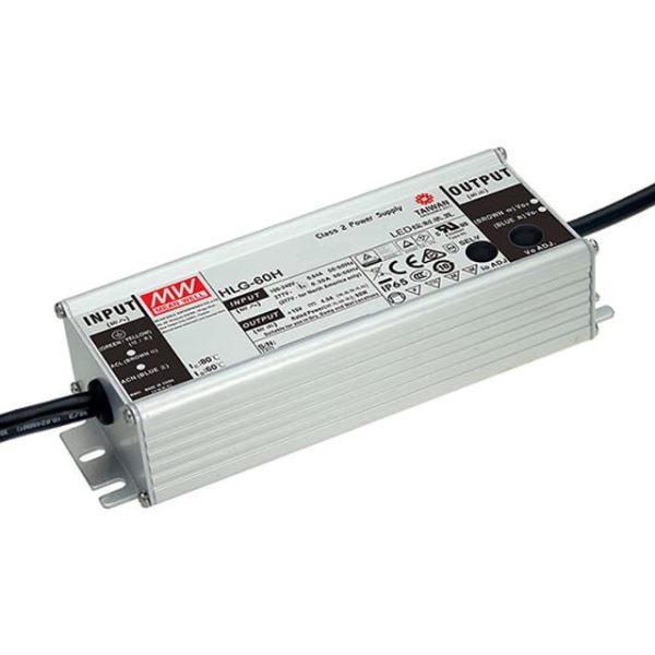 HLG-60H-20A - Driver LED 60W 100-305VCA/142-431VCC Saída 17-22V 3A - MEAN WELL
