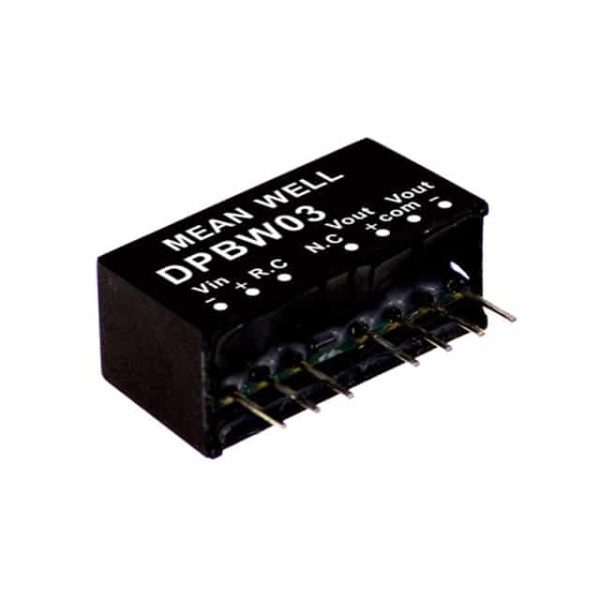 DPBW03G-12 - Conversor CC/CC Módulo 3W 18V-75V Saída +/-12V-0.125A - MEAN WELL