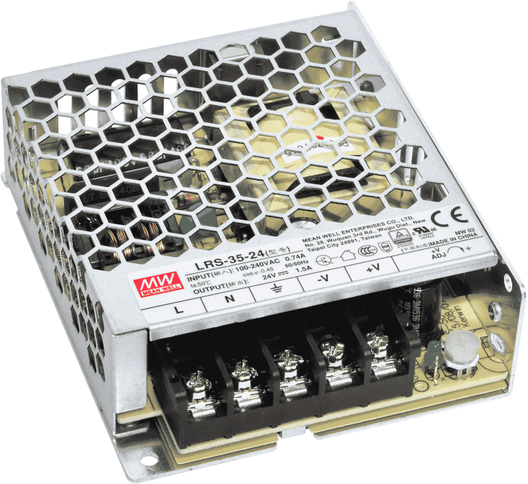 LRS-35-48 – Fonte Chaveada 36W 85-264VCA/120-373VCC Saída 48VCC/0,8A – MEAN WELL