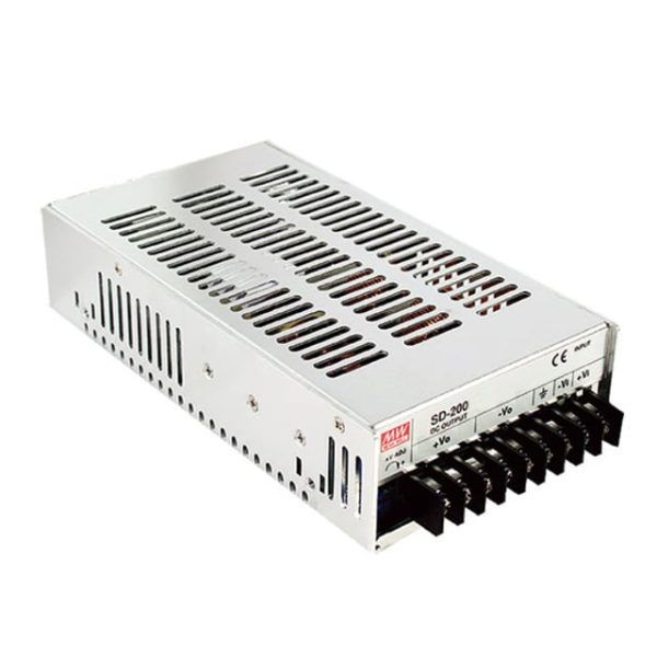 SD-200C-12 - Conversor CC/CC Fechado 200W 36V-72V Saída 12V-16.7A - MEAN WELL