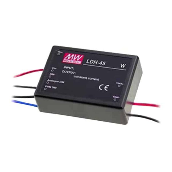 LDH-45A-350WDA - Driver LED 30W 9-18VCC Saída 24-86V 0.35A - MEAN WELL