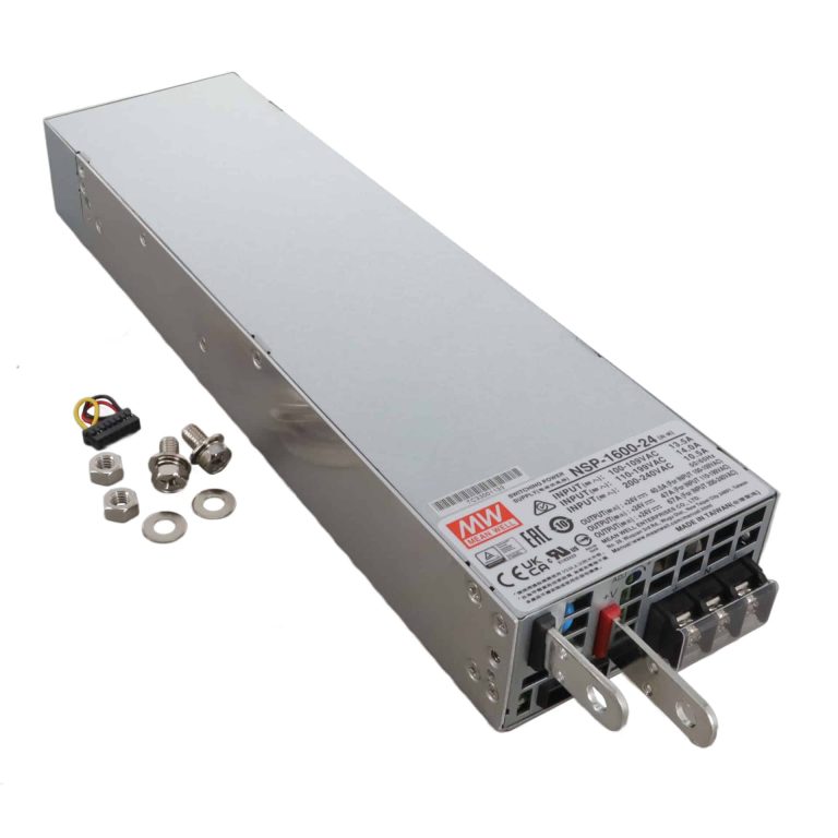 NSP-1600-24 – Fonte Chaveada Fechada 1,608kW 90-264VCA/127-370VCC Saída 24V-67A – MEAN WELL