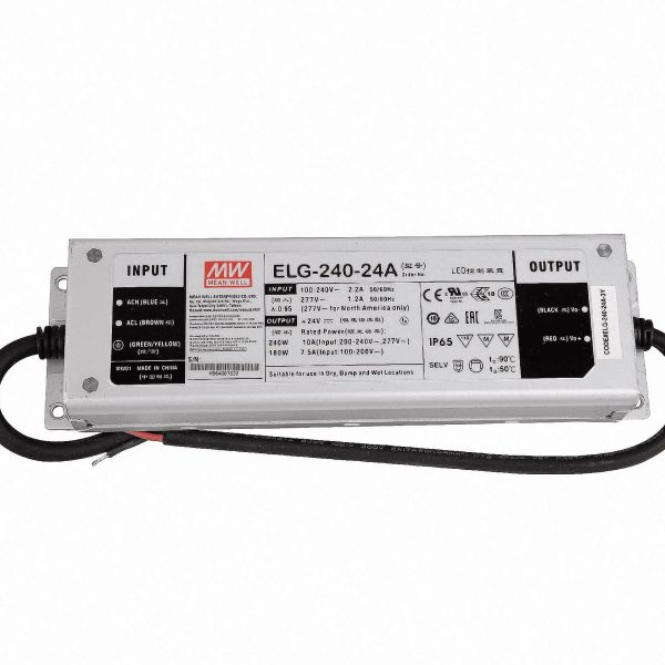 ELG-240-24B - Fonte Chaveada p/ LED 240W 100-305CA/142-431VCC Saída 24VCC/10A - MEAN WELL
