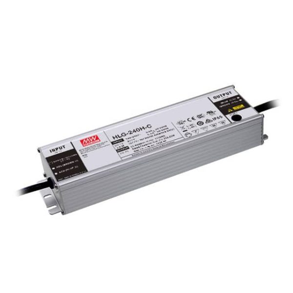 HLG-240H-C2100A - Driver LED 250W 100-305VCA/142-431VCC Saída 59-119V 2,1A - MEAN WELL