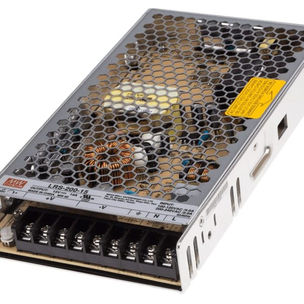LRS-200-15 - Fonte Chaveada 200W 85-264VCA/240-370VCC Saída 15VCC/14A - MEAN WELL
