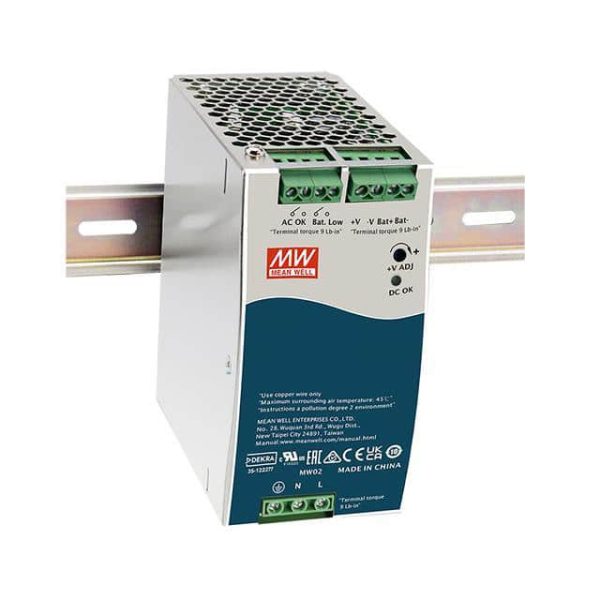 DRC-180A - Fonte Chaveada DIN 124W 90-264VCA/127-370VCC Saída 13,8V-9A - MEAN WELL