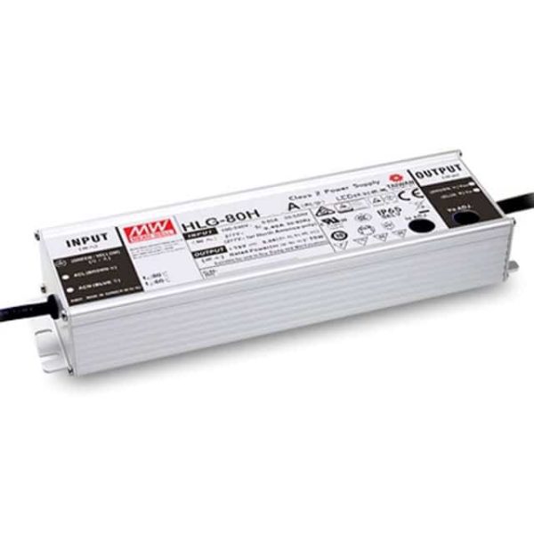 HLG-80H-12AB - Driver LED 60W 100-305VCA/142-431VCC Saída 12V 5A - MEAN WELL