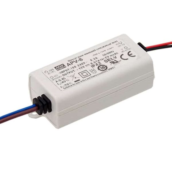 APV-8-24 - Driver LED 8W 90-264VCA/127-370VCC Saída 24V 0.34A - MEAN WELL