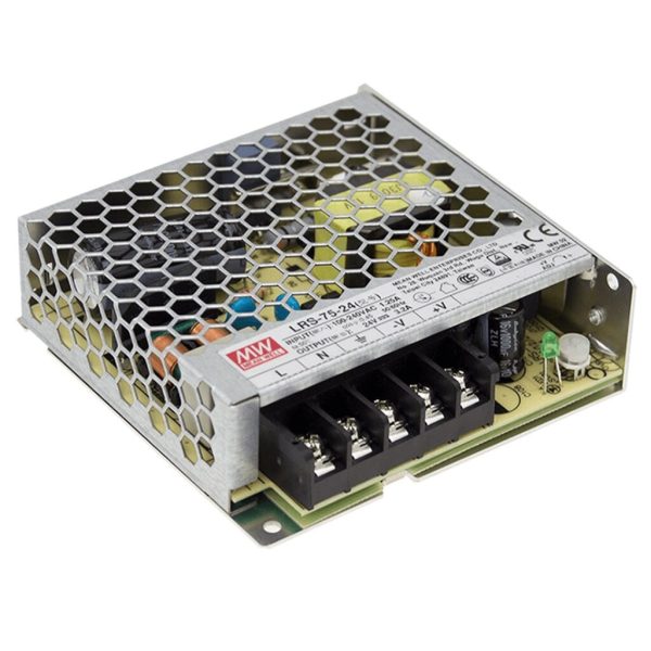 LRS-75-15 - Fonte Chaveada 70W 85-264VCA/120-373VCC Saída 15VCC/5A - MEAN WELL