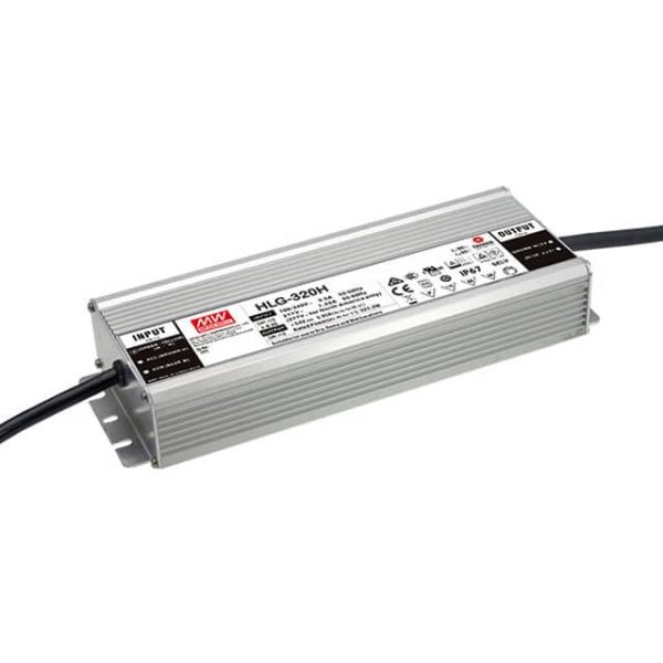 HLG-320H-20 - Driver LED 300W 100-305VCA/142-431VCC Saída 20V 15A - MEAN WELL
