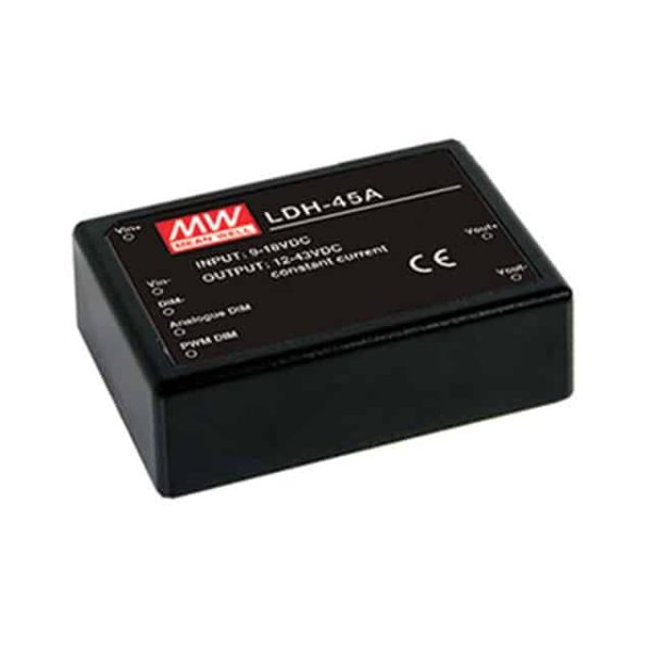 LDH-45A-1050 - Driver LED 45W 9-18VCC Saída 12-43V 1,05A - MEAN WELL