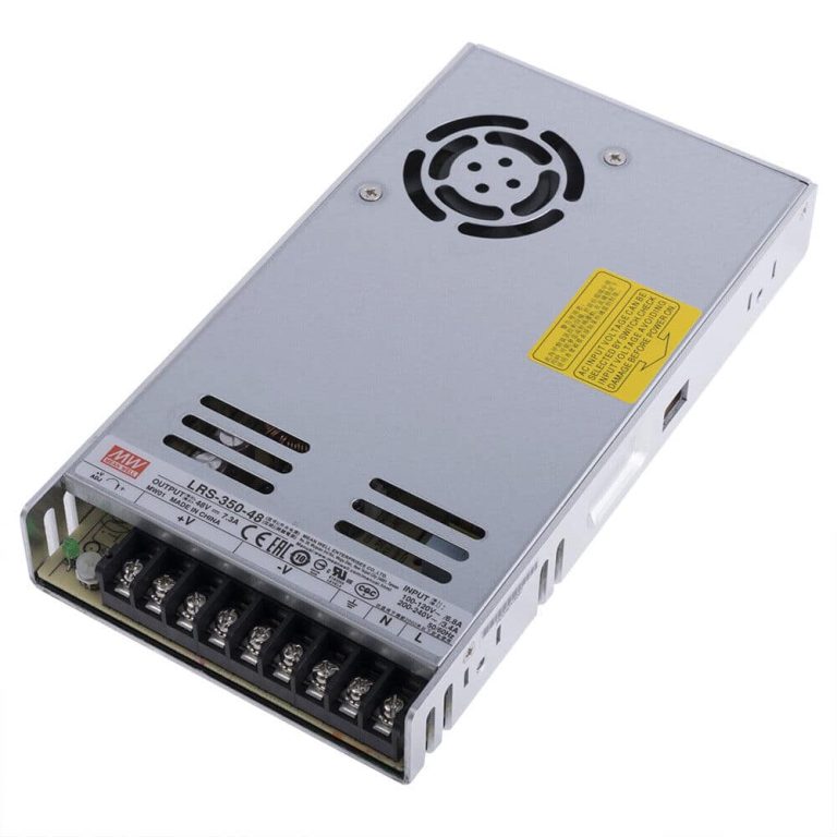 LRS-350-48 – Fonte Chaveada 350W 90-264VCA/240-370VCC Saída 48VCC/7.3A – MEAN WELL