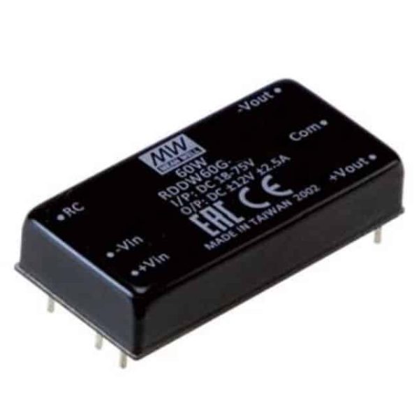 RSDW60G-03 - Conversor CC/CC Módulo 40W 18V-75V Saída 3,3V-12A - MEAN WELL