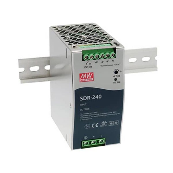 SDR-240-48 - Fonte Chaveada DIN 240W 88-264VCA/124-370VCC Saída 48V-5A - MEAN WELL