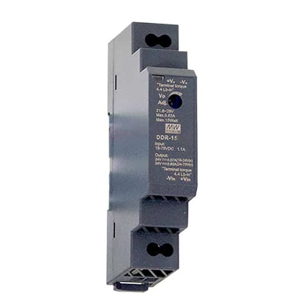 DDR-15G-12 - Fonte Chaveada DIN 15W 9-36VCC Saída 12V-1,25A - MEAN WELL