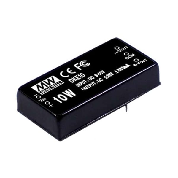 DKE10A-15 - Conversor CC/CC Módulo 10W 9V-18V Saída +/-15V-0.333A - MEAN WELL