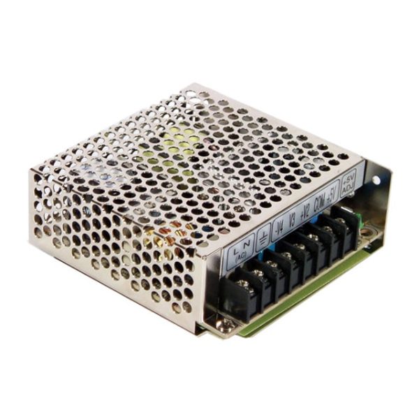 RQ-50C - Fonte Chaveada Fechada 50W 88-264VCA/125-373VCC Saídas 5V-5A/15V-1A/-5V-0.5A/-15V-0.5A - MEAN WELL
