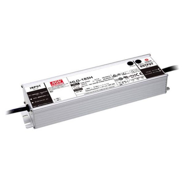 HLG-185H-12A - Driver LED 156W 100-305VCA/142-431VCC Saída 12V 13A - MEAN WELL