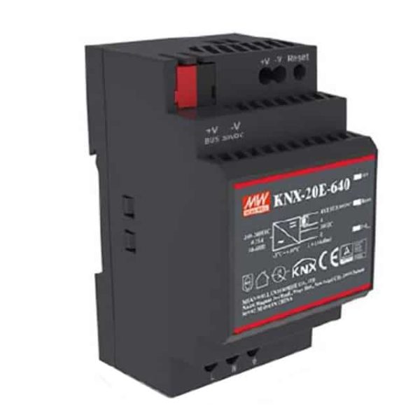 KNX-20E-640 - Fonte Chaveada DIN 19W 180-264VCA/230-370VCC Saída 30V-0.64A - MEAN WELL