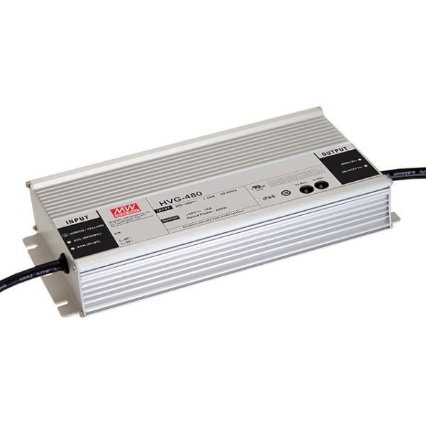 HVG-480-54A - Driver LED 481W 180-528VCA/254VCC-747VCC Saída 45,9-56,7V 8,9A - MEAN WELL