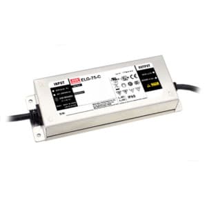 ELG-75-C500D2 - Driver LED 75W 100-305VCA/142-431VCC Saída 75-150V 0.5A - MEAN WELL