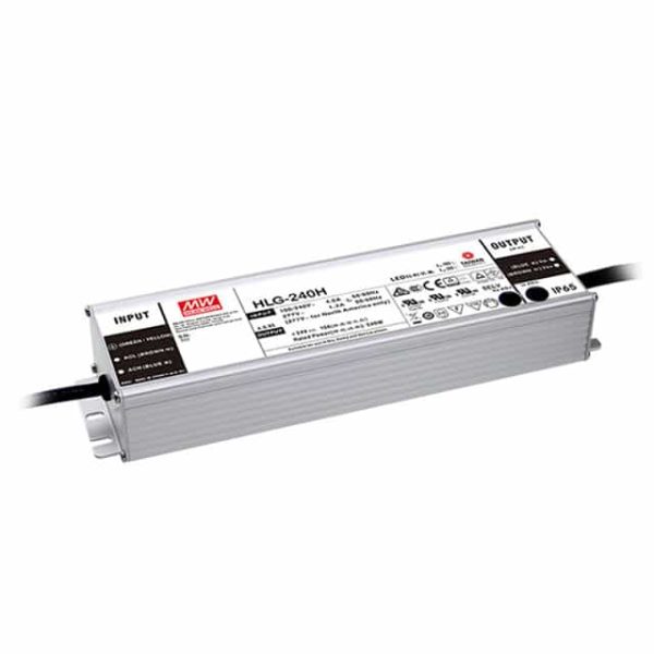HLG-240H-36A - Driver LED 241W 100-305VCA/142-431VCC Saída 33,5-38,5V 6,7A - MEAN WELL