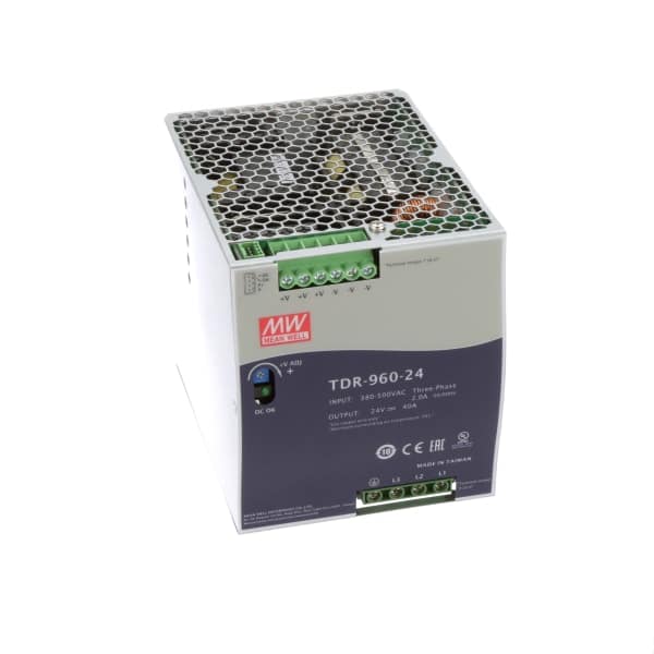 TDR-960-24 - Fonte Chaveada DIN 960W 340-550VCA / 480-780VCC Saída 24VCC-40A - MEAN WELL