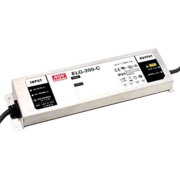 ELG-200-C700DA - Driver LED 200W 100-305VCA/142-431VCC Saída 142-286V 0.7A - MEAN WELL