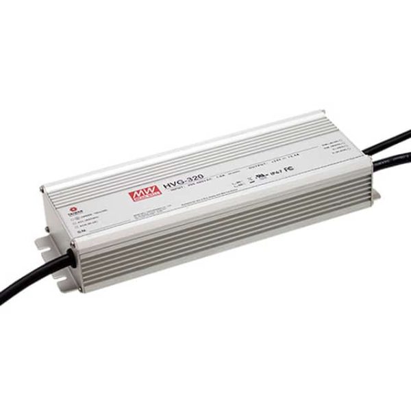 HVG-320-42B - Driver LED 319W 180-528VCA/254VCC-747VCC Saída 21-42V 7,6A - MEAN WELL