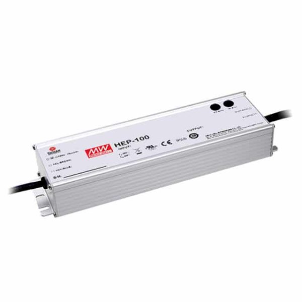 HEP-100-12A - Fonte Chaveada Fechada 100W 90-305VCA/127-431VCC Saída 12V-8.34A - MEAN WELL