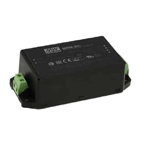 MPM-90-48ST - Fonte Chaveada Fechada 90W/99W (ventilado) 80-264VCA/113-370VCC Saída 48V-1.88A - MEAN WELL