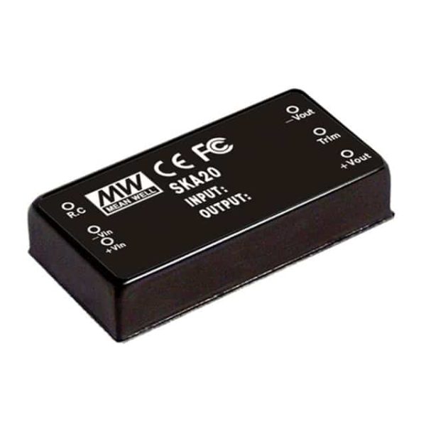 SKA20A-15 - Conversor CC/CC Módulo 20W 9V-18V Saída 15V-1.333A - MEAN WELL