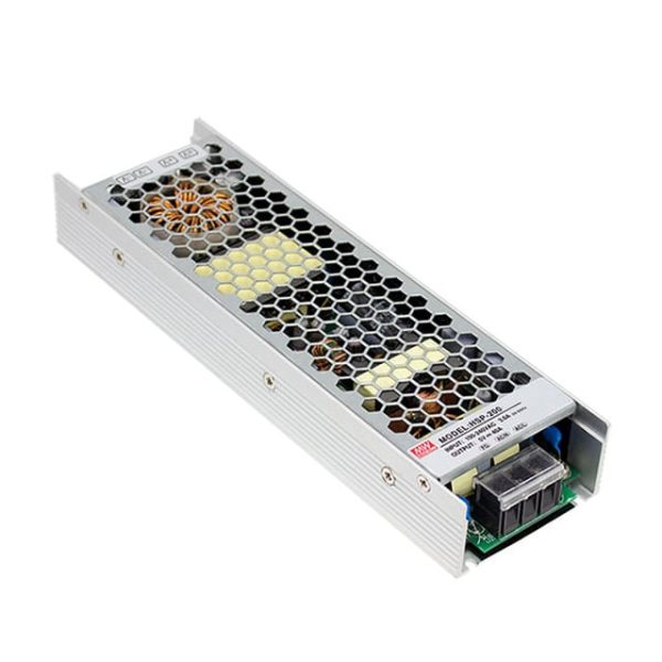 HSP-200-5 - Fonte Chaveada Fechada 200W 90-264VCA/127-370VCC Saída 5V-40A - MEAN WELL