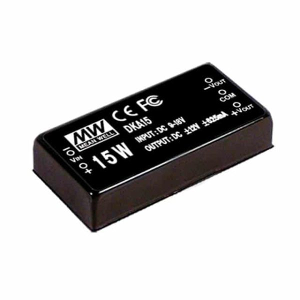 DKA15C-15 - Conversor CC/CC Módulo 15W 36V-72V Saída +/-15V-0.5A - MEAN WELL
