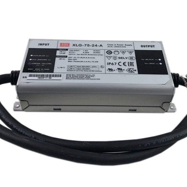 XLG-75-12-A - Fonte Chaveada p/ LED 60W 100-305VCA/142-431VCC Saída 12VCC/5A - MEAN WELL